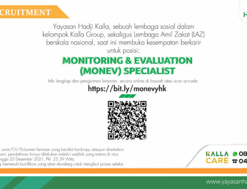 Rekrutmen Karyawan Monitoring and Evaluation Specialist – Yayasan Hadji Kalla